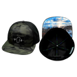 Tahoe Hat, Flat Bill, Snapback Hat, Green Camo, Black, Mens Hat, Womens Hat, Main Picture