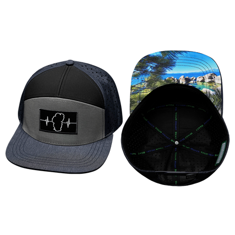 Tahoe Hat, Flat Bill, Snapback Hat, Navy, Gray, Black, Mens Hat, Womens Hat, Main Picture