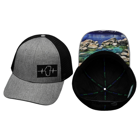 Tahoe Hat, Low Profile, Snapback Hat, Gray, Black, Mens Hat, Womens Hat, Main Picture 