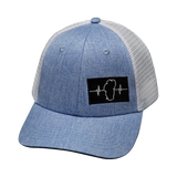 Tahoe Hat, Low Profile, Snapback Hat, Light Blue, White, Mens Hat, Womens Hat, Front Picture 