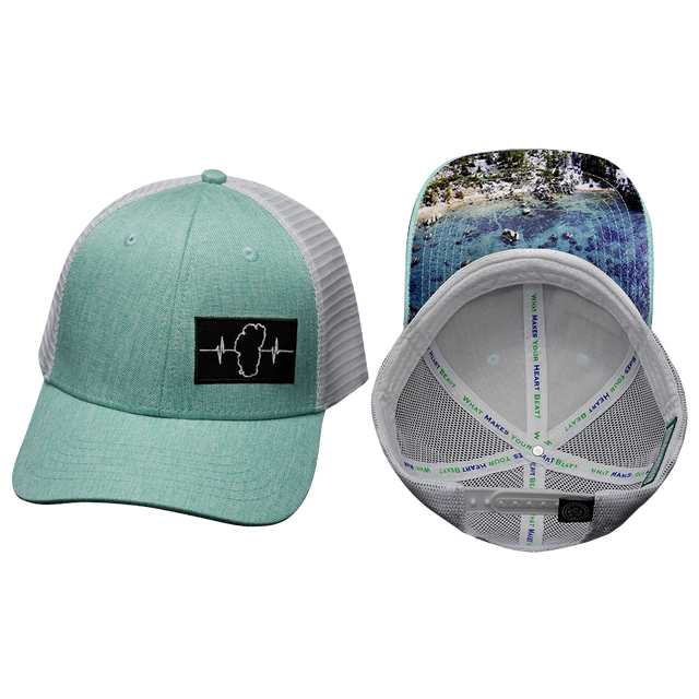 Tahoe Hat, Low Profile, Snapback Hat, Teal, White, Mens Hat, Womens Hat, Main Picture 