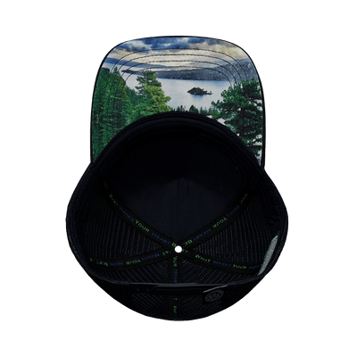 Hat, Trucker Hat, Snapback Hat, Quilted Velvet, Navy, Mens Hat, Womens Hat, Underbill Picture  