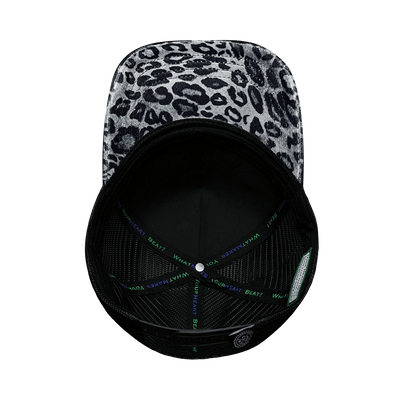 Hat, Trucker Hat, Snapback Hat, Velvet, Silver Leopard Print, Mens Hat, Womens Hat, Underbill Picture   