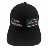 Team Heroes Hat, Baseball Hat, Snapback Hat, Suede, Black, Mens Hat, Womens Hat, Front Picture