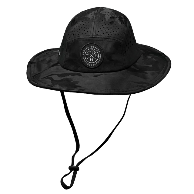 THB Boonie, Sun Hat, Black Camo, Mens Boonie, Womens Boonie, Front Picture