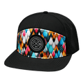 THB Hat - Flat Bill - Colored Peaks - Black - Laser Mesh