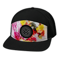 THB Hat - Flat Bill - Fall Leaves - Black - Laser Mesh