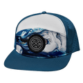 THB Hat - Flat Bill - Fun Shui - Teal / White - Laser Mesh