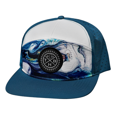 THB Hat, Flat Bill, Snapback Hat, Fun Shui, Teal, Mens Hat, Womens Hat, Front Picture  