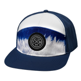 THB Hat, Flat Bill, Snapback Hat,  Ice Crystals, Navy, Mens Hat, Womens Hat, Front Picture 