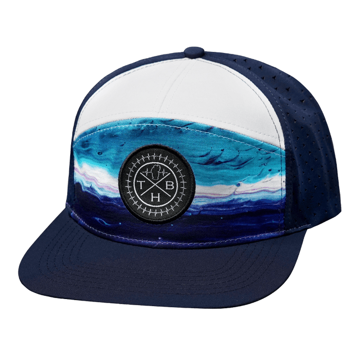 THB Hat - Flat Bill - Sand Drift - Navy / White - Laser Mesh