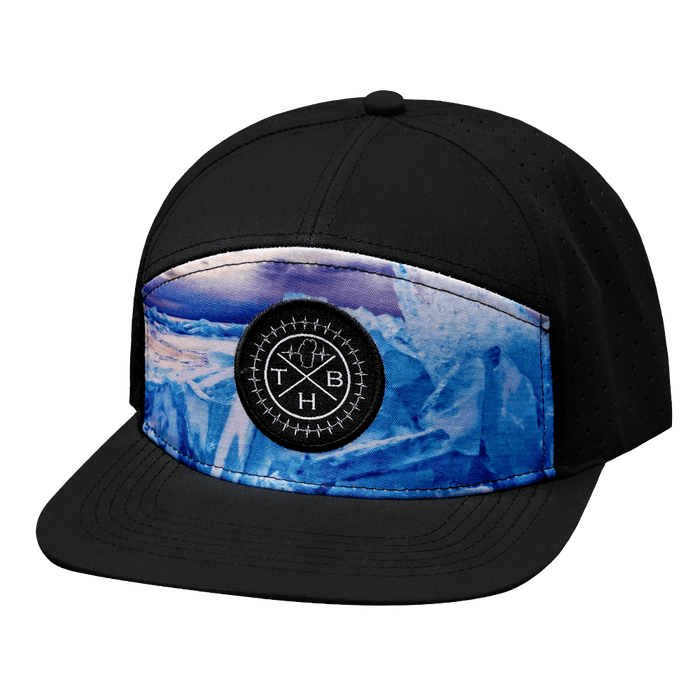 THB Hat - Flat Bill - Sea Ice - Black - Laser Mesh