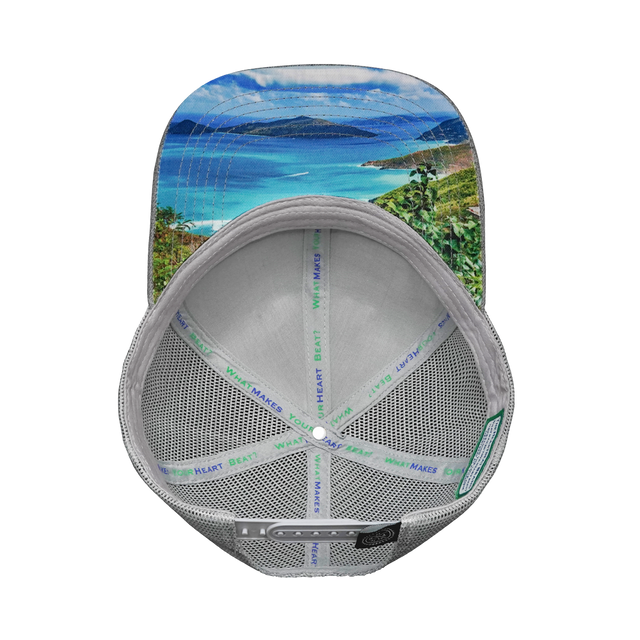 Viirgin Islands Hat, Baseball Hat, Snapback Hat, Cork, Heather Gray, Gray, Mens Hat, Womens Hat, Underbill Picture