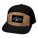 Virgin Islands Hat, Flat Bill, Snapback Hat, Cork, Black, Mens Hat, Womens Hat, Front Picture