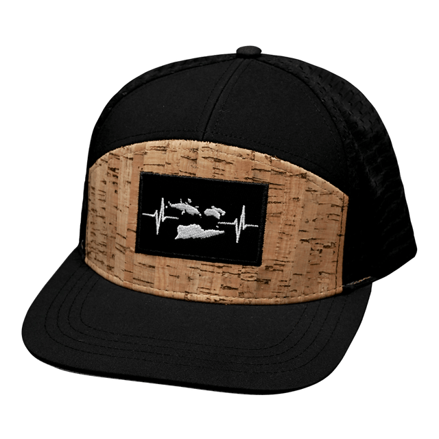 Virgin Islands Hat, Flat Bill, Snapback Hat, Cork, Black, Mens Hat, Womens Hat, Front Picture