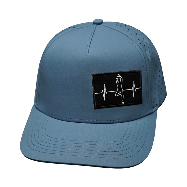 Yoga Hat, Trucker Hat, Snapback Hat, Light Blue, Mens Hat, Womens Hat, Front Picture