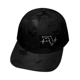 Youth Florida Hat, Baseball Hat, Snapback Hat, Black Camo, Black, Mens Hat, Womens Hat, Front Picture