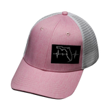 Youth Florida Hat, Low Profile, Snapback Hat, Pink, White, Mens Hat, Womens Hat, Front Picture 