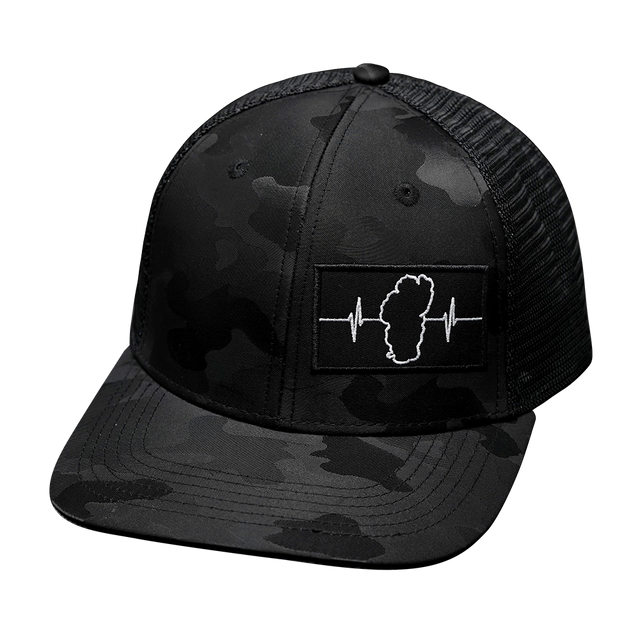 Youth Tahoe Hat, Baseball Hat, Snapback Hat, Black Camo, Black, Mens Hat, Womens Hat, Front Picture