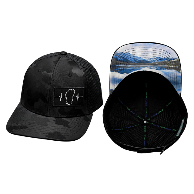 Youth Tahoe Hat, Baseball Hat, Snapback Hat, Black Camo, Black, Mens Hat, Womens Hat, Main Picture