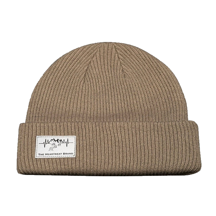 Mountains Beanie - Cuffed - Tan