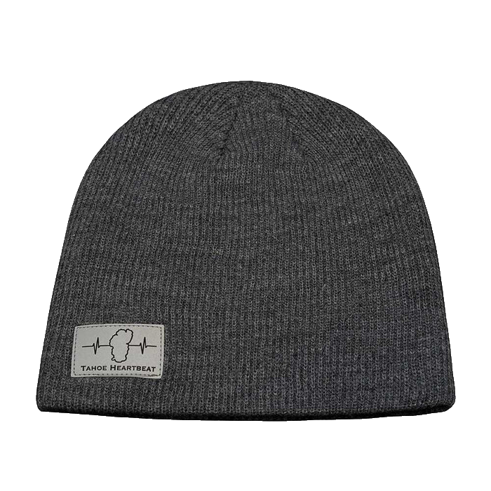 Mountains Beanie - No Cuff - Gray